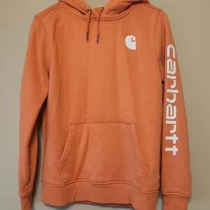 Carhartt Women's Relaxed Fit Midweight Logo Sleeve Graphic Hoodie Pullover